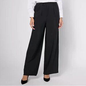 Studio Park x Amy Stran Wide-Leg Pleated Pant-Black-XS-NEW-A620517